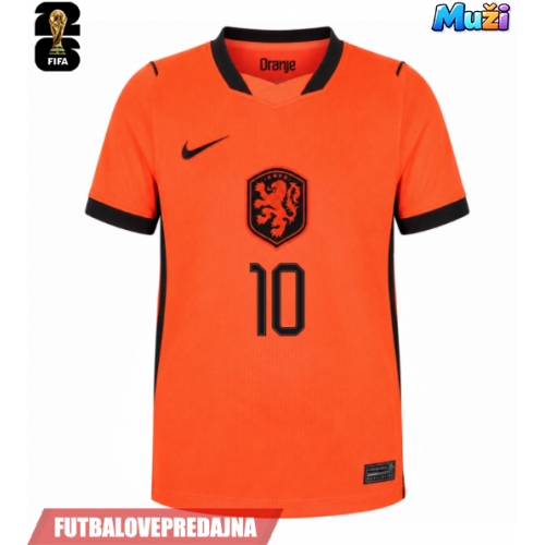 Lacne Muži Futbalové dres Holandsko Memphis Depay #10 MS 2026 Krátky Rukáv - Domáci